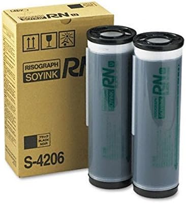 Risograph RN2000UI, 2030UI, 2130UI, 2235UI, 2530UI Black Ink (2-1000 cc. Cartridges/Carton) (20,000 Yield), Part Number S-4206