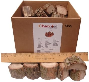 CharcoalStore Persimmon Smoking Wood Chunks - Bark (5 Pounds)