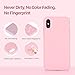 iPhone X Case, Liquid Silicone Gel Rubber Matte Shockproof Anti Scratch Minimalist Thin Ultra Slim Case Fit Soft Microfiber Lining Shock Absorbent 3D Full Protective Cover for iPhone X 10 (Pink)