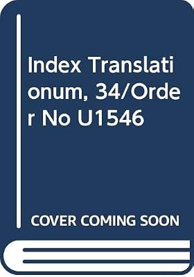 Index Translationum 34order No U1546 Latin English And - 