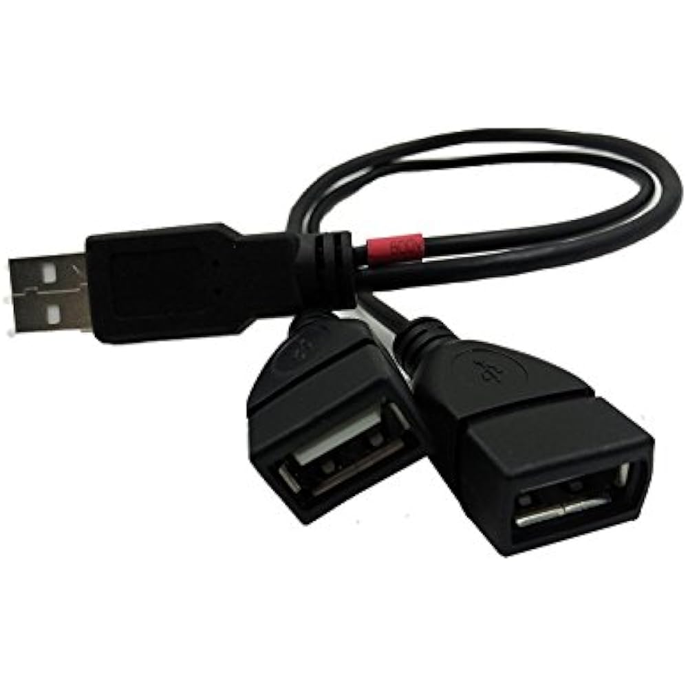 ZTOP USB 2.0 A Male Plug To Dual Female Jack Y Splitter Hub Adapter