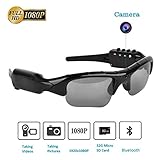 Kizaen Camera Glasses,Bluetooth Sunglasses Camera Full HD 1080P with Wide Angle Mini Camera for Outdoor Sports