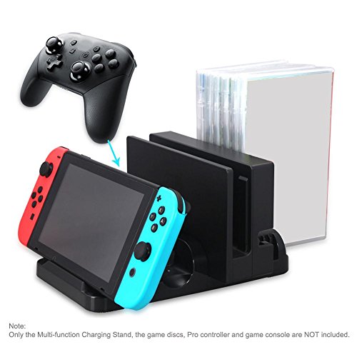 Alloet Multi-function Charging Dock Stand Pro Controller Charger Station and Storage Stand for Nintendo Switch