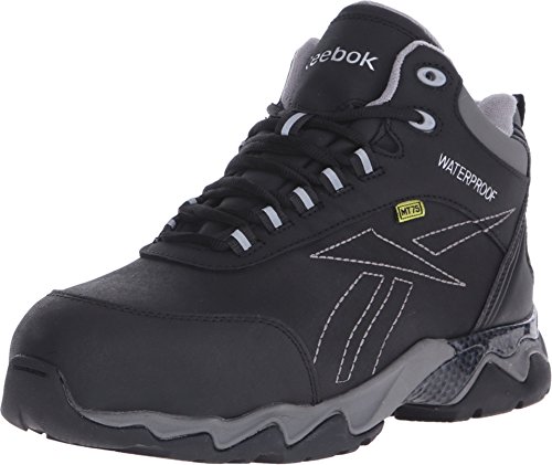 Reebok Work Men’s Beamer Safety Toe Waterproof Athletic Work Boot, Grey/Black/White, 7