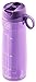 Pogo BPA-Free Plastic Water Bottle with Flip Straw, Purple, 32 oz/Standard