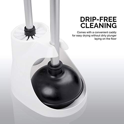 NEIKO 60167A Toilet Plunger with Holder for Brush and Bathroom Plunger