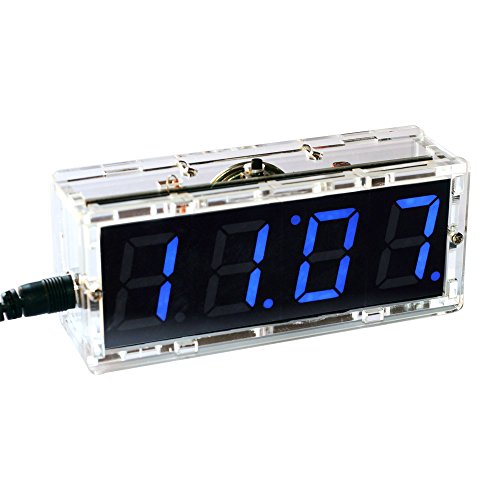 Gearwoo 4Digital DIY Clock Kits, LED Talking Clock Without Speaker
