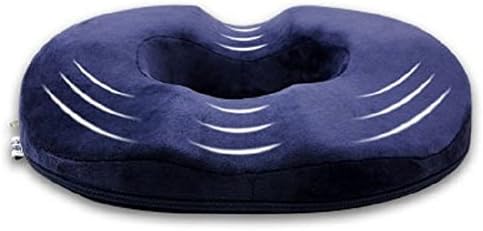 Samtour Hemorrhoid Treatment Donut Seat Cushion Pillow Memory Foam Prostate Pregnancy Cushion Medical Seat Pain Relief Treatment Post Natal Sciatica Coccyx Pain Relief for Lower Back Pain