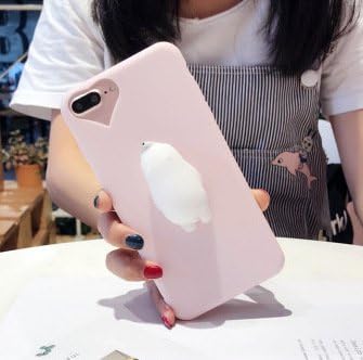 AliPlus iPhone 8 Plus Case, Squishy Bear 3D Soft Cute Silicone TPU Protective Phone Case for Apple iPhone 8 Plus 5.5 inch Pink