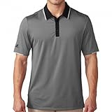 adidas Golf Men's Climacool Performance Polo Shirt, Vista Grey/Black, Small