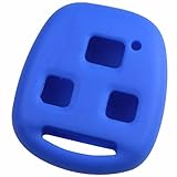 KeyGuardz Blue Rubber Keyless Entry Remote Key Fob Skin Cover Protector