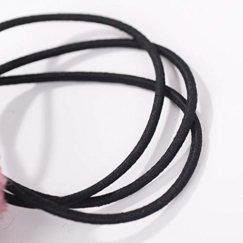 Wall of Dragon Vintage Plaid Bows Hair Bands Cute Rabbit Ear Pompom Hair Rope Elastic Ponytail Holders Hair Accessories - Thumbnail 2