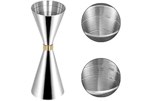 Double Cocktail Jigger, 304 Stainless Steel Cocktail Double Jigger for Bartending, Premium Japanese Jigger for Bar Home Barte