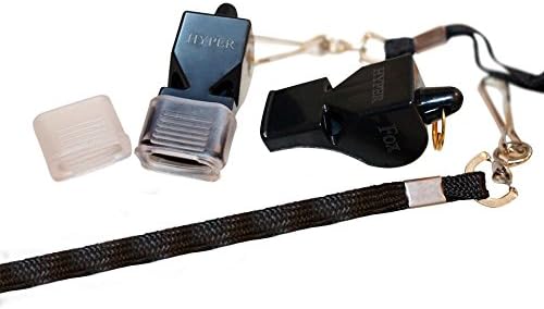 Plastic Whistle with Thick Lanyard: High Strength Plastic Fox Top Line Whistle - For Coaches, Boating, Lifeguard, Dogs, Key chains, Referees,