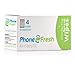 PhoneFresh Disinfecting Screen Wipes - Pre-Moistened Lens and Glass Cleaning Wipes for Glasses, Camera, Phones, Smartphones, Tablets - Quick Drying, Streak Free, Disposable - 4 Pack of 10 Wipe Boxes