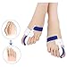 Bunion Corrector Bunion Relief Protector Sleeves Kit, Big Toe Corrector Straightener Separator Treat Pain in Hallux Valgus, Big Toe Joint, Hammer Toe, Splint Aid Surgery Treatment (Blue White Splints)