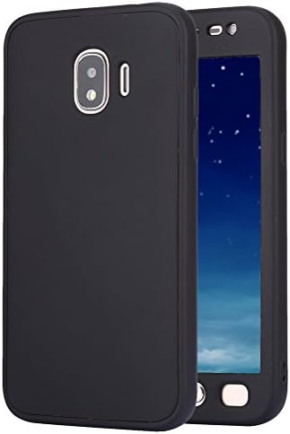Ysimee Compatible with Cases Samsung Galaxy J2 Pro 2018,Silicone 360 Full Body Clear Rubber Soft Ultra thin Gel Shockproof Transparent TPU Bumper Protective Back Covers -Black
