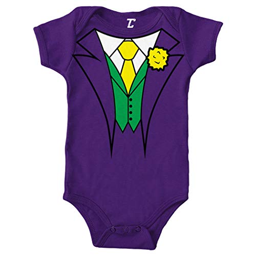 Evil Mastermind Costumes - Villain Costume - Comic Evil Nemesis Bodysuit (Purple, 6