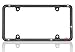 JR2 500 Super Bling Black Glass Crystals Black Metal License Plate Frame+Free Diamond Caps (Black)
