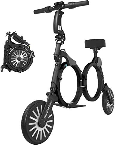 Jupiter Bike 2.0 - Smallest Folding Electric Bicycle/E-Bike/Scooter with 10 Mile Range, 15 Mph Speed - 240w Hub Motor