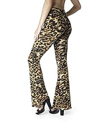 Mallas de dama con estampado de campana acampanada Diseño suave cepillado