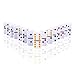 Doublefan Dominoes Set for Adult, Double 15 Dominoes Set With Colored Dot Mexican Train, Mexican Train Game Set with Aluminum Case , 136 Tiles (2-8 Player)