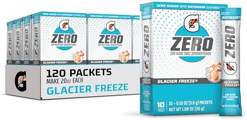 thumbnail image 2 of Gatorade G Zero Powder Packets – Lemon Lime, 0.10oz Single-Serve Packets (120 Count) 2 of 3