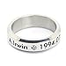 Fanstown Irwin Handmade Titanium Birthday Ring Necklace