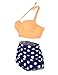 JOYMODE Women‘s Vintage Bikini Polka High Waist Adjustable Strap Bathing Suits（FBA）