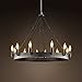 Ladiqi Wrought Iron Chandelier Ceiling Light Industrial Vintage Chandelier Lighting Rustic Lighting
