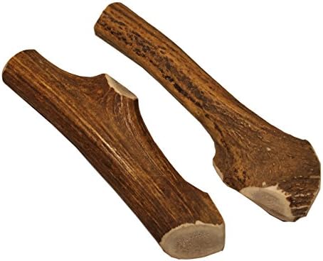 X Large, Whole, Twin Pack - Grade A Premium Elk Antler Dog Chews for 50 to 90 lb dogs – Naturally shed from wild elk – No Mess, No Odor – Made in the USA