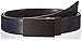 Calvin Klein Men's Feather Edge Leather Belt With Plaque Buckle