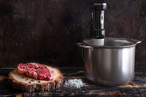 Culinya 1300W Sous Vide Cooker | Thermal Immersion Circulator | Simple | Accurate | Reliable | Safe Stainless Steel | Kitchen Recipe Book