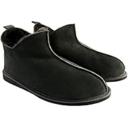 Ciora Women's Luxury Handmade Genuine 100% Sheepskin Ankle Boot Slippers (Non-Slip Sole, Style: ALPIN) - GIFT BOXED
