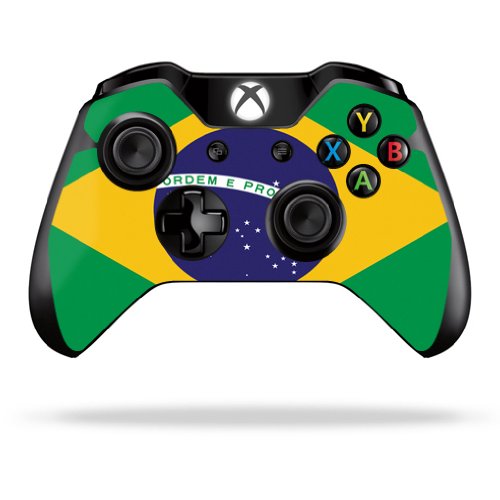 Protective Vinyl Skin Decal Cover for Microsoft Xbox One/ One S Controller wrap sticker skins Brazilian Flag