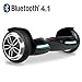 Hoverboard Two-wheel Self-balancing Scooter- OTTO UL2272 Certificated with Bluetooth Speaker 6.5'' All-terrian Aluminum Alloy Wheels,350W Dual Motor 225lbs Max Weight, Black