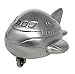 JustNile Vintage Detail Engraved Tiny Exquisite Metal Piggy Bank/Savings/Coin/Money Box - Mini Airplane with Movable Wheels│Satin Brass Finish