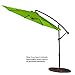 FLAME&SHADE 10 ft Offset Cantilever Outdoor Patio Umbrella - Apple Green