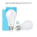LED Bulb, 9W (60W equivalent), 3000K (Soft White Glow), Dimmable, Wide Flood Light Bulb, 220° Beam Angle, Medium Base (E26), Energy Star Certified, UL-Listed (1-pack)