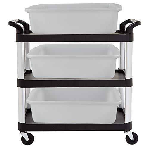 Kekow 4-Pack 22 L Commercial Bus Tubs/Bus Box, White Large Plastic Tote Box - Thumbnail 3