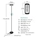 LED Torchiere Floor Lamp 20W with Super Bright Light,Adjustable Tall Standing Pole Light, Remote Control Uplight Floor Lamp for Reading, Living Room, Bedroom, Office (Black)