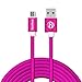 Android Charger (10ft/3m) for Samsung Galaxy Table S7 S6 Xiaomi HTC Huawe Meizu Sony Motorola and More Android Devices (Rose Red)