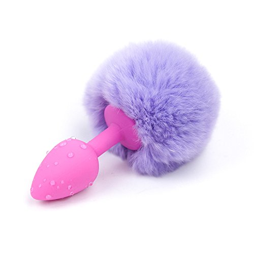 100% New Men & Women Butt Plug Small Size Metal Anal Toys Hairy Rabbit Tail Adult Sex Toys, Sex Products Anal Plug Juguetes 11