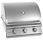 Blaze - Built In 25 Inch 3 Burner Grill! Your Choice Of Propane or Natural Gas - BLZ-3-LP & BLZ-3-NG - With FREE Grill Cover From Premier Grilling (25" Propane)