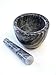RSVP International RSVP Marble Mortar and Pestle, Grey ,Gray ,8-oz.