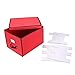 Primode Xmas Light Box Organizer | Holiday Light Storage Box with Lid (15” x 12” x 10”) (Red)