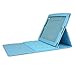 Generic Leather Case with Bluetooth Wireless Keyboard for iPad2/3 (Blue Case for Apple Ipad 2 3 4)