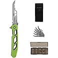 Schrade Enrage Isolate Replaceable Blade Knife with Additional Replacement Blades, Non-Slip Handle, and Carry Sheath for Hunting, Outdoors
