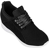 TOTO Men 8 A53272 3.2” Elevator Height Increasing Black Lace Up Sneaker Leather TOTO 3.2 main image 3