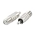 Conwork 12-Pack F Type Female to RCA Male Coax Coaxial Cable Audio Adapter Connector